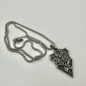 Hzman flying  dragon shield pendant necklace